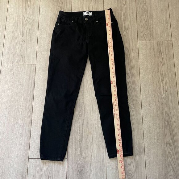 Paige Denim Verdugo Crop Jeans Womens Size 24 Black Stretch Classic Boho College - Picture 3 of 10